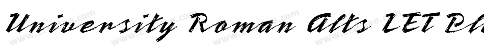 University Roman Alts LET Plain1.0字体转换